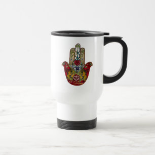 Caneca Térmica Ruby Pomegranate Heart Bird Hamsa