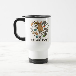 Caneca Térmica Saco de mão Bunny "Faço o que Quero" – Coelho Engr