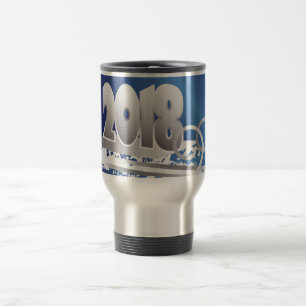 Caneca Térmica safira e prata ano novo