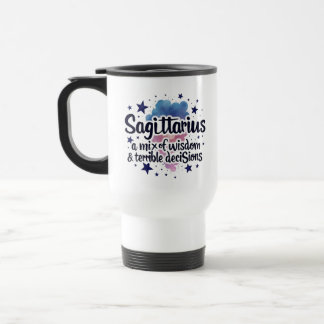 Caneca Térmica Sagitário, mistura de sabedoria e decisões terríve