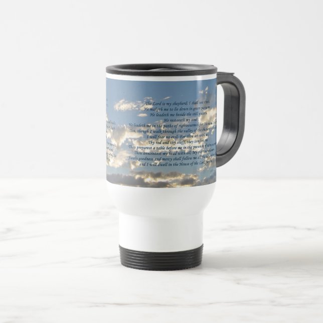 Caneca Térmica Salm 23 Bonita Bíblia Verse Christian Gift (Frente Esquerda)
