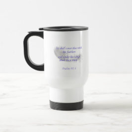 Caneca Térmica Salmos 91:4 Ele te cobrirá com suas penas