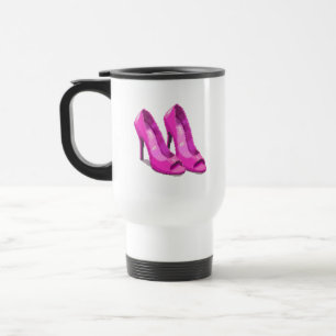Caneca Térmica Saltos Altos Rosa Estilo Pixel Art 64-Bit