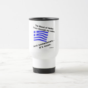 Caneca Térmica Sangue da Hélade Corre Nas Veias Às Vezes Ouzo