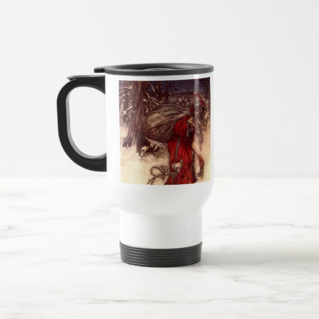 Caneca Térmica Santa Claus Arthur Rackham (Esquerda)