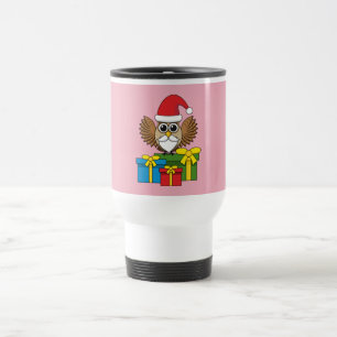 Caneca Térmica Santa Claus Owl com Presentes