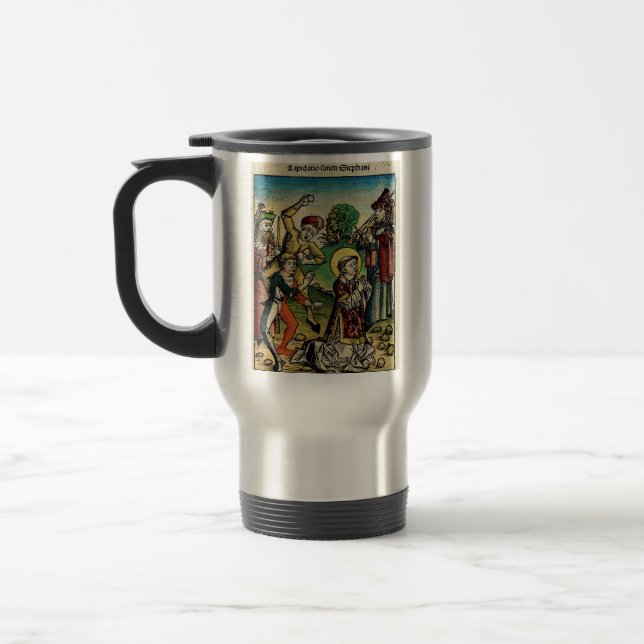 Caneca Térmica São Estêvão o Protomártir Iconografia de Arte Fina (Esquerda)
