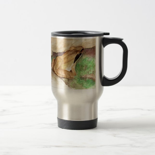 Caneca Térmica Sapo de madeira Aquarela (Direita)