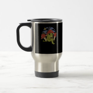 Caneca Térmica Sapo Fã de Livro com Chapéu de Cogumelo Cottagecor
