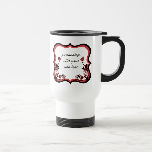 Caneca Térmica Sassy Floral Frame Mug, Vermelho (Direita)