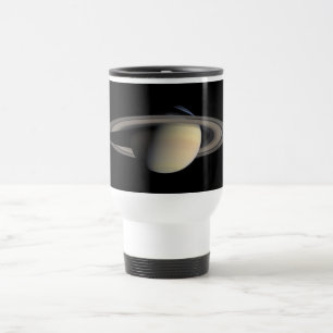 Caneca Térmica Saturno Iluminado pelo Sol Planeta Gigante Gasoso 