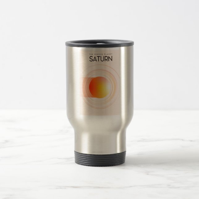 Caneca Térmica Saturno - O Planeta dos Anéis Arte Espacial. (Centro)