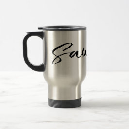 Caneca Térmica Saudade Preto Personalizável