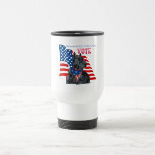 Caneca Térmica Scottish Terrier Getting out the VOTE