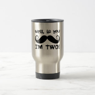 Caneca Térmica segundo aniversário Mustache