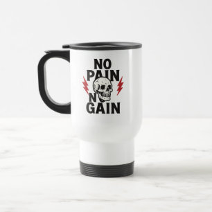 Caneca Térmica Sem Dor Sem Ganho - Crânio Negrito e Gráfico de Re