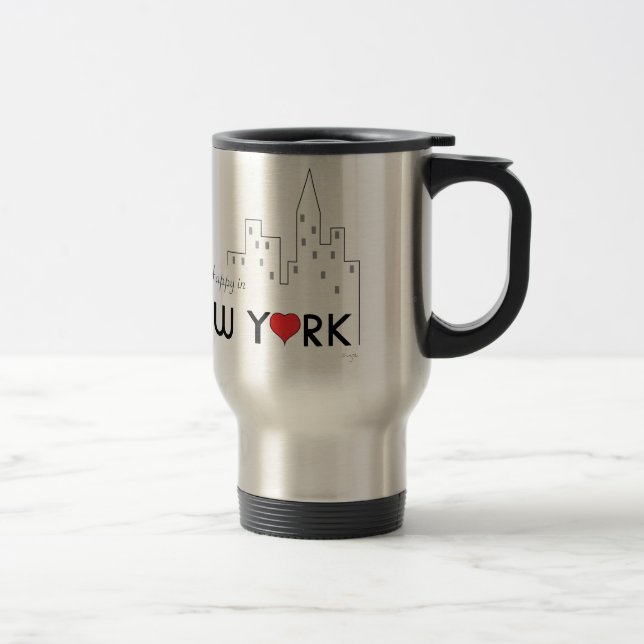 Caneca Térmica Sempre Feliz em Nova Iorque (Direita)