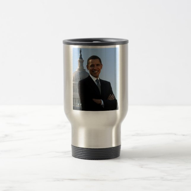 Caneca Térmica Senador dos EUA, Presidente 44-americano Barack Ob (Centro)
