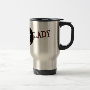 Caneca Térmica Senhora louca Curvado Scribble da galinha