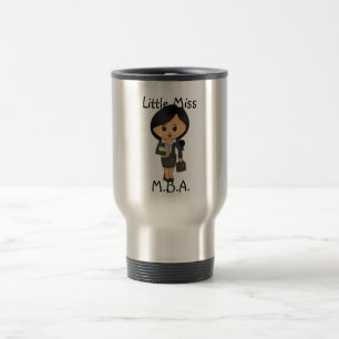 Caneca Térmica Senhorita pequena fêmea cabelo triguenho/preto de