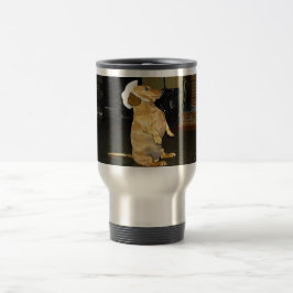Caneca Térmica Sentado Bonito ou assistindo TV Dachshund
