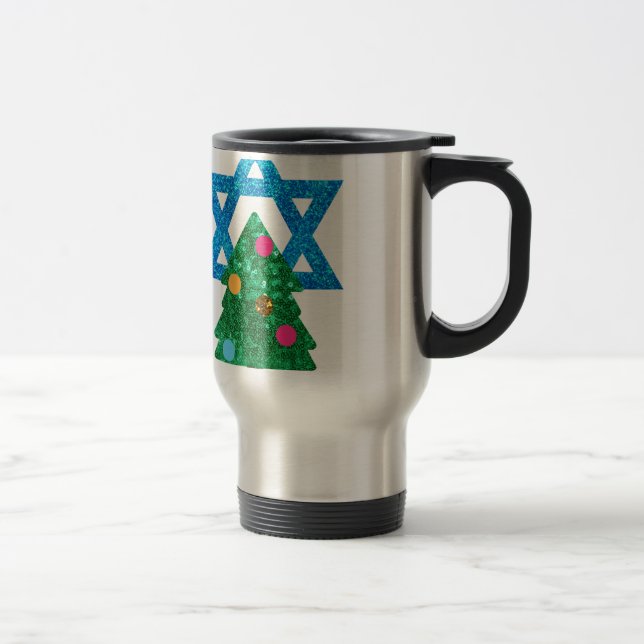 Caneca Térmica sequin christmukkah hanukkah (Direita)