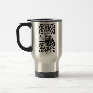 Caneca Térmica Ser Um Veterano Do Vietnã É Um Avô De Presente 