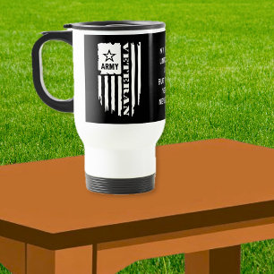 Caneca Térmica Ser um Veterano Nunca Termina Bandeira do Exército