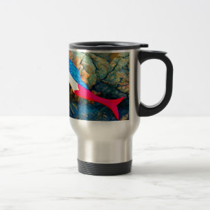 Caneca Térmica sereia vermelha e azul