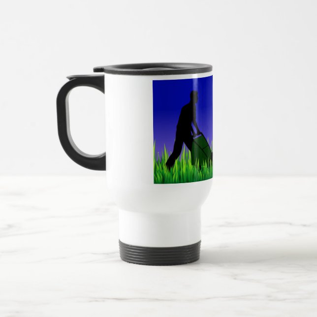 Caneca Térmica serviços de relva de cena verde (Esquerda)