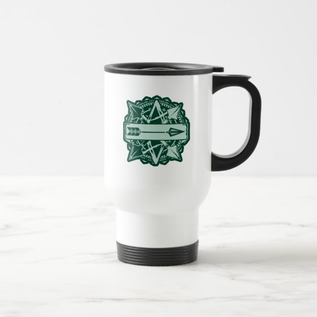 Caneca Térmica Seta | Crachá de seta para a cidade de Starling (Direita)