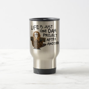 Caneca Térmica Seu engraçado ou dela castor ocupado ir