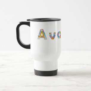 Caneca Térmica Seu nome em letras florais artísticas / Ava