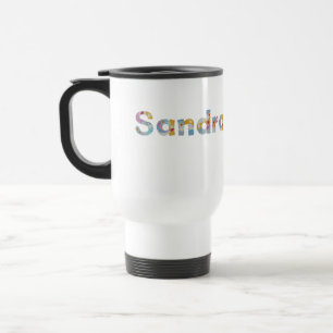 Caneca Térmica Seu nome em letras florais artísticas / Sandra