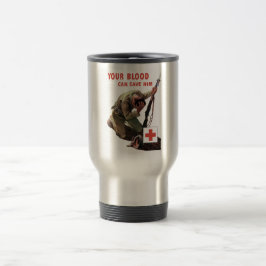 Caneca Térmica Seu sangue pode salvar o -- Cruz vermelha