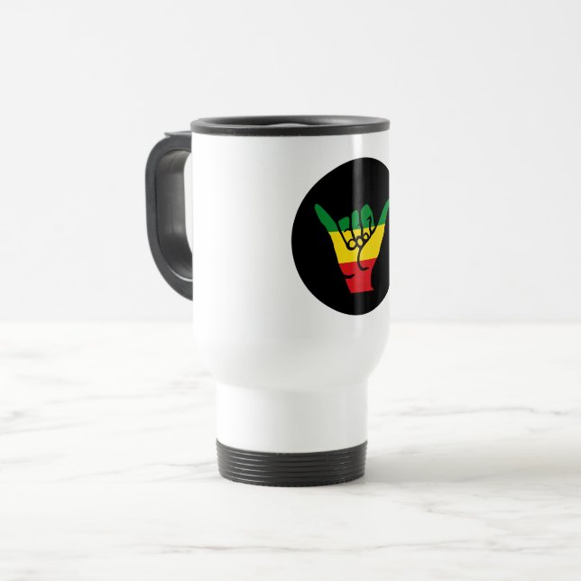Caneca Térmica Shaka Mãos Com Cores De Reggae (Frente Esquerda)