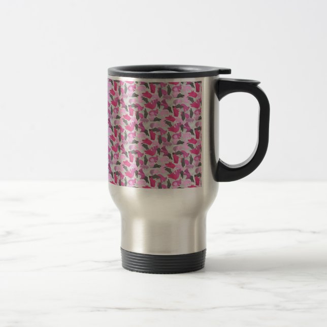 Caneca Térmica Silhouette Animal Camouflage - Rosa (Direita)