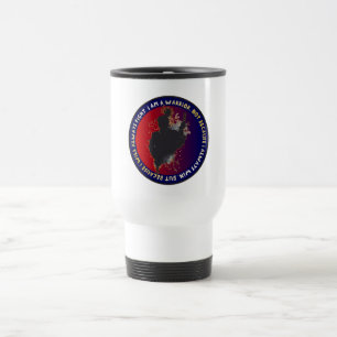 Caneca Térmica Silhueta de Samurai - Citação de Guerreiro Japonês