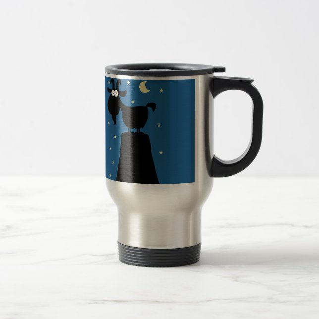 Caneca Térmica Silhuette of Goat on Mountain (Direita)