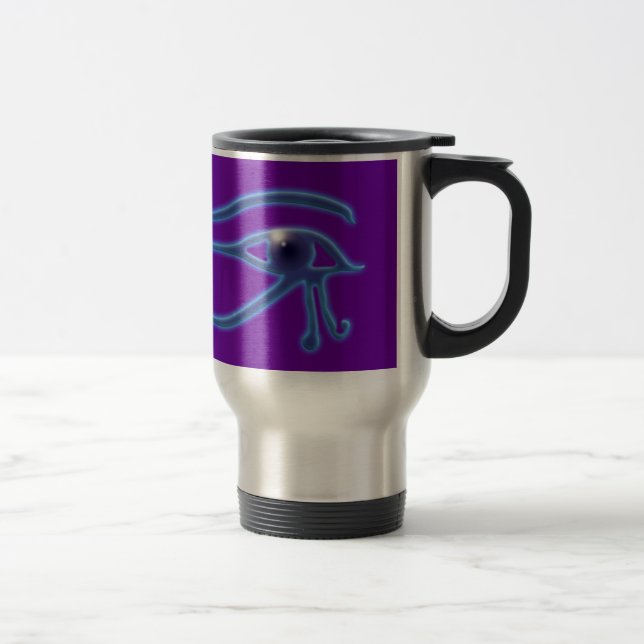 Caneca Térmica Símbolo de Jato de Vento Egípcio Antigo Olho de Ra (Direita)