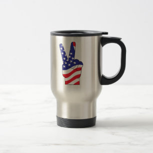 Caneca Térmica Símbolo de paz patriótico EUA