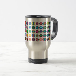 Caneca Térmica Símbolos de paz coloridos