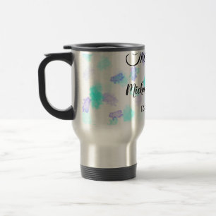 Caneca Térmica Simples agradecimento minimal casal nome coração b