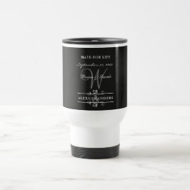 Caneca Térmica Simples, porém elegante: Linen Preto com Monograma