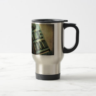 Caneca Térmica Sinal azul retro da sala de estar de cocktail da