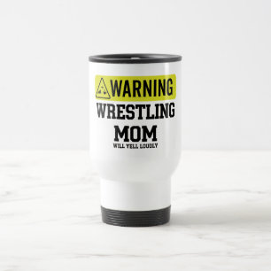 Caneca Térmica Sinal de Alerta de Mãe de Luta Livre   Vai Gritar 