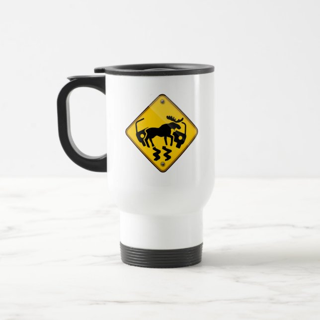 Caneca Térmica Sinal de cruzamento de alce (Esquerda)