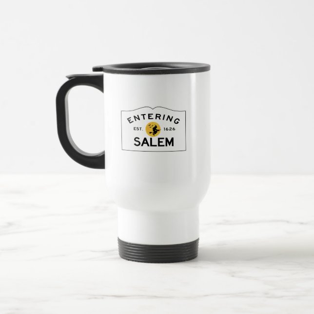 Caneca Térmica Sinal de Entrada de Salem - Salem, Massachusetts (Esquerda)