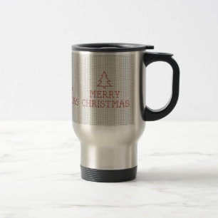 Caneca Térmica Sinal transversal do ponto do Feliz Natal