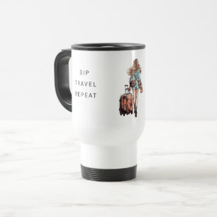 Caneca Térmica Sip, Viagem, Repetir Foto Personalizada Personaliz